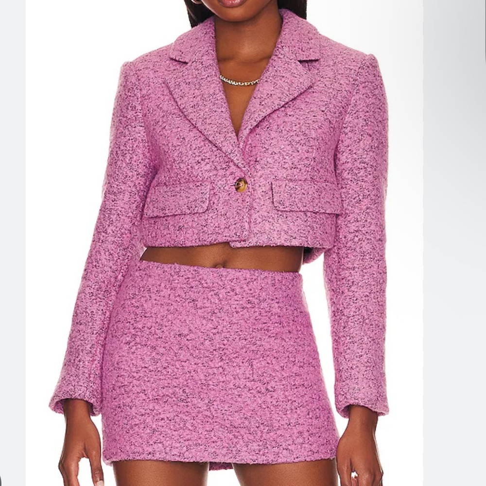 L’Academie Eira Blazer in Pink & Black Multi